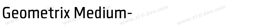 Geometrix Medium字体转换
